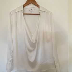 White satin blouse
